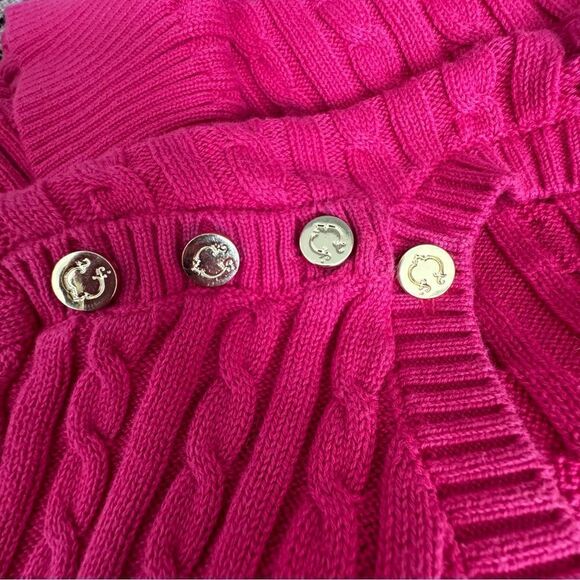 C Wonder Pink Pullover Sweater Cable Knit Long Sleeve SZ L - Picture 9 of 12